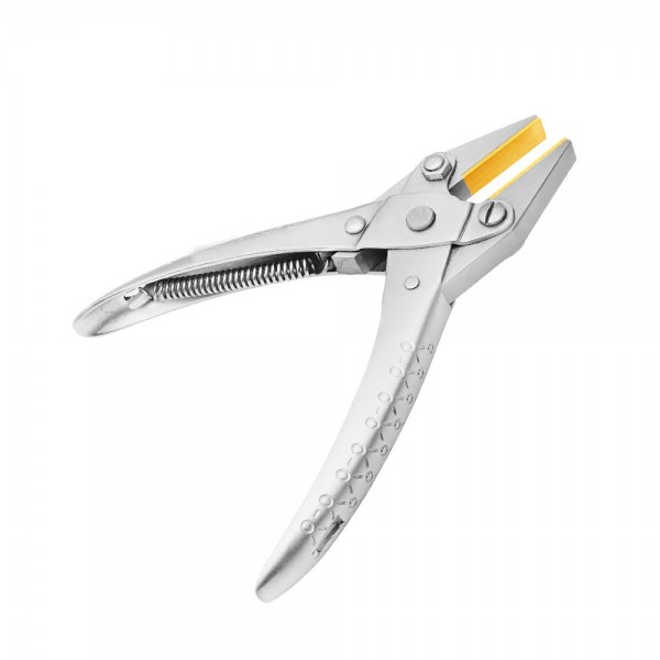 JEWELRY PARALLEL ACTION FLAT NOSE PLIERS WITH BRASS LINED JAWS 140MM