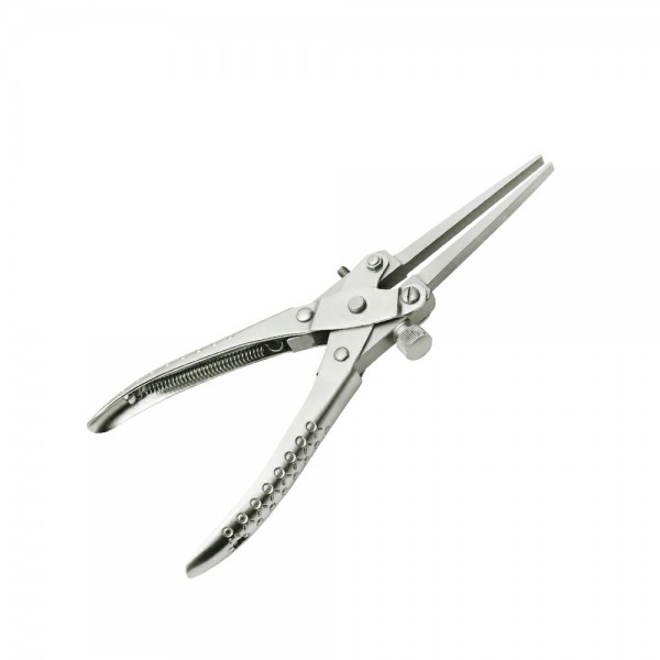 LONG BEAK FLAT PARALLEL PLIERS WITH ADJUSTABLE SCREW 185MM