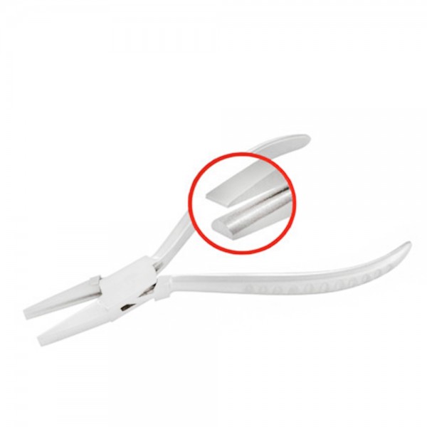 FLAT AND HALF ROUND PLIERS GROOVE HANDLE 130MM