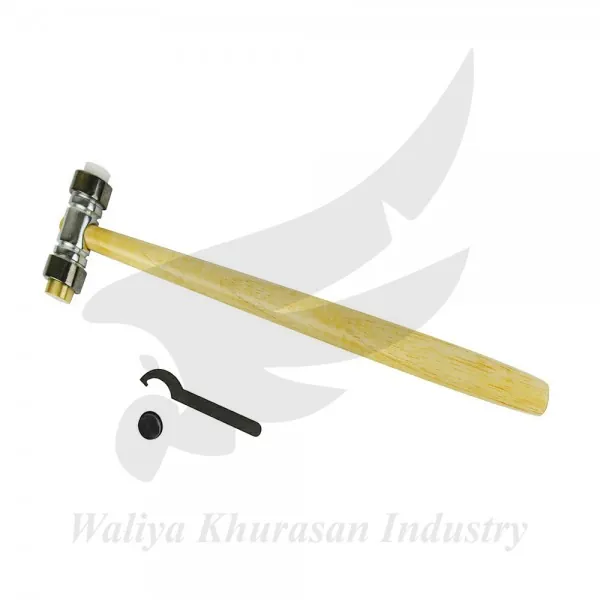 4 OZ BRASS AND NYLON HAMMER WITH WRENCH