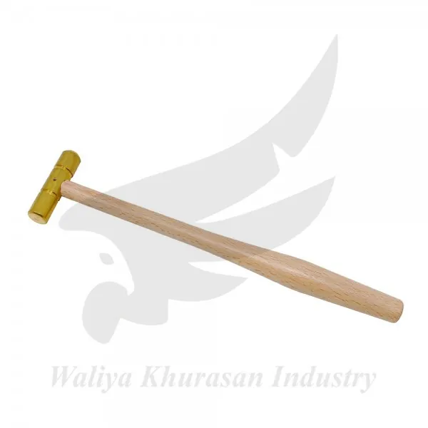 BRASS MALLET WITH FLAT AND DOMED FACE